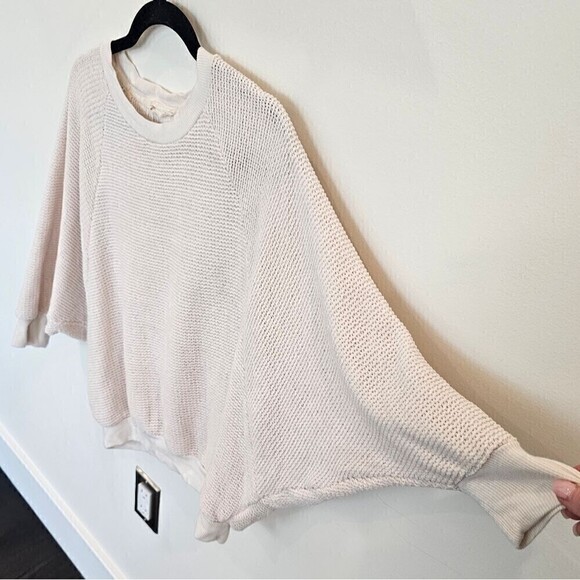 Altar'd State Cream Chenille Knit Dolman Sleeve Sweater Size Medium - Picture 8 of 13